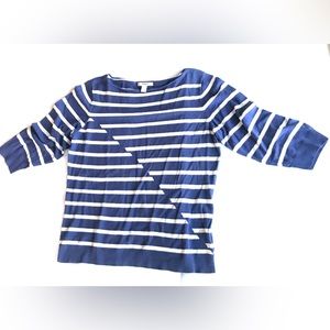 Liz Claiborne 100% cotton women top size L(40) great condition 3/4 sleeves